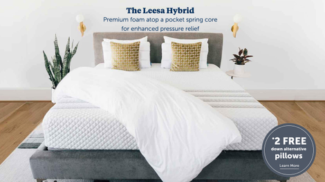 15% off Mattresses + 2 FREE Pillows | Leesa